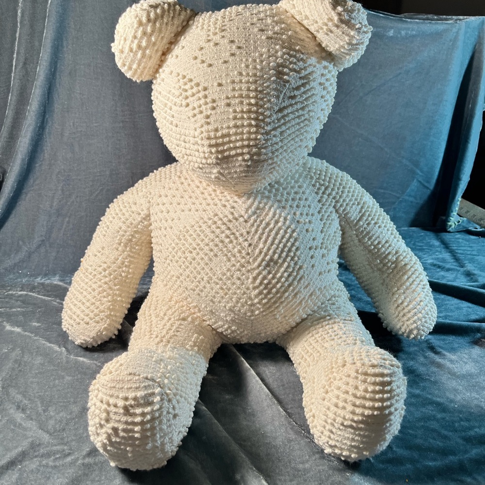 Cream Textured Stuffed Bear